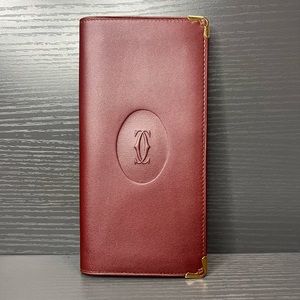 Cartier Burgundy Leather Wallet